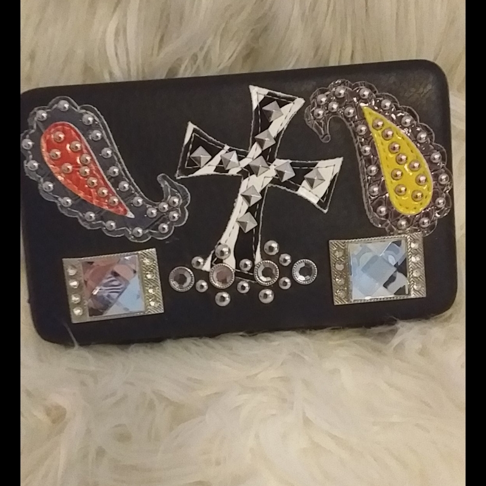 Jeweled clutch bag